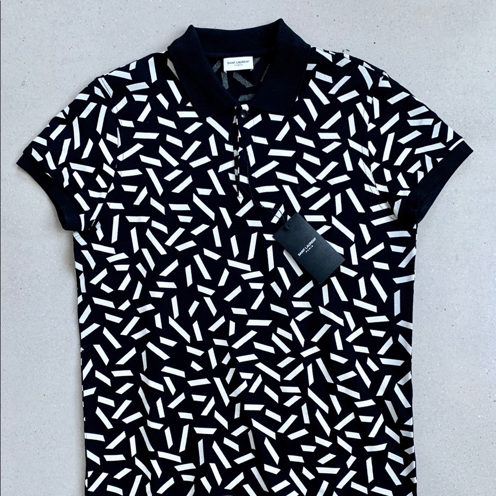 Saint Laurent embroidered polo